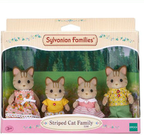 Epoch Toys Striped Cat Family Sylvanian Families For 3+ Years (Miscellaneous Designs)