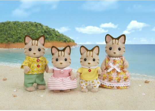Epoch Toys Striped Cat Family Sylvanian Families For 3+ Years (Miscellaneous Designs)