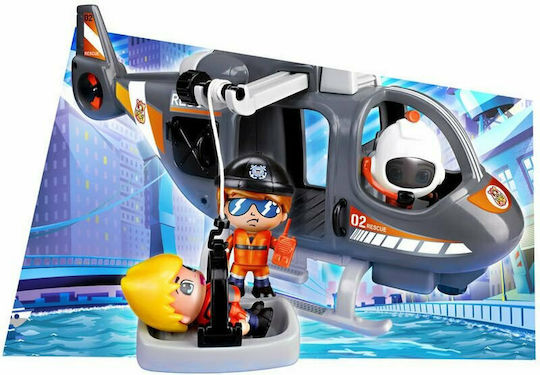 Giochi Preziosi Pinypon Rescue Helicopter & Figure For 4+ Years 7cm