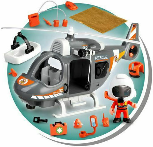 Giochi Preziosi Pinypon Rescue Helicopter & Figure For 4+ Years 7cm