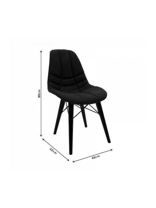 Delly Столички Трапезария Black Plaid 1бр 45x52x80бр