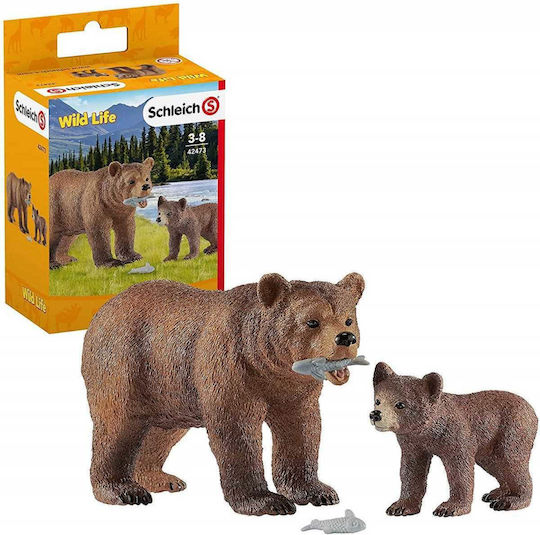 Schleich-S Grizzly Bear Mother With Cub 7εκ.
