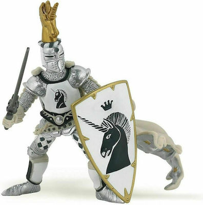 Papo Jucărie Miniatură Knight Unicorn Silver 11cm.