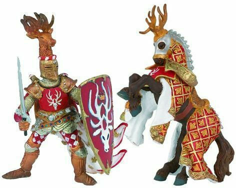Papo Champion Crest Red Deer Dragon 12cm (Miscellaneous Designs)