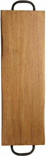 T&G Natural Wooden Cheese Serving Platter with Handle 60x20x2.5cm