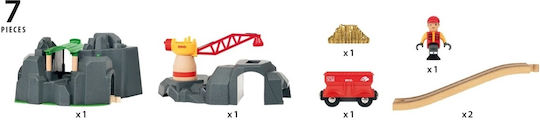 Brio Toys Crane & Mountain Tunnel Πίστα για 3+ Ετών