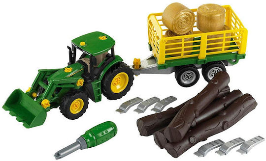 Klein John Deere με Τρέιλερ & Ξυλεία Τρακτέρ 1:24 Αγροτικό για 3+ Ετών
