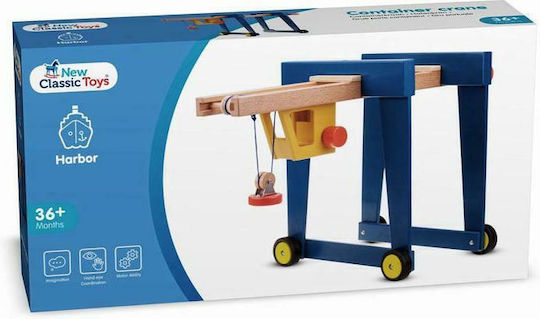 New Classic Toys Baby Aktivitätsspielzeug Fahrzeug Gabelstapler Für Container Mit Rädern Aus Hölzern Für 36+ Monate