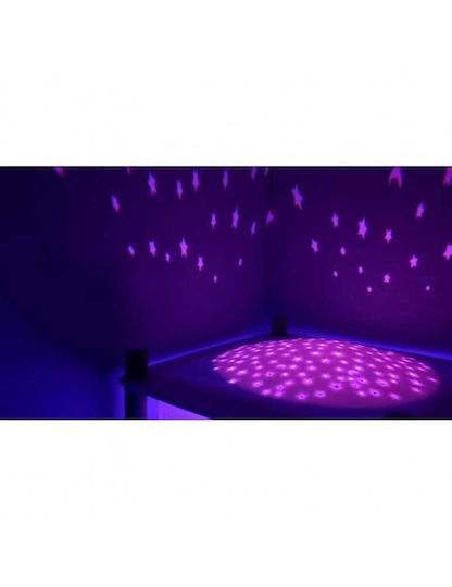 Trousselier LED Drehend Kinderprojektorlampe Princess mit Sternenprojektion Rosa