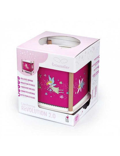 Trousselier LED Drehend Kinderprojektorlampe Princess mit Sternenprojektion Rosa