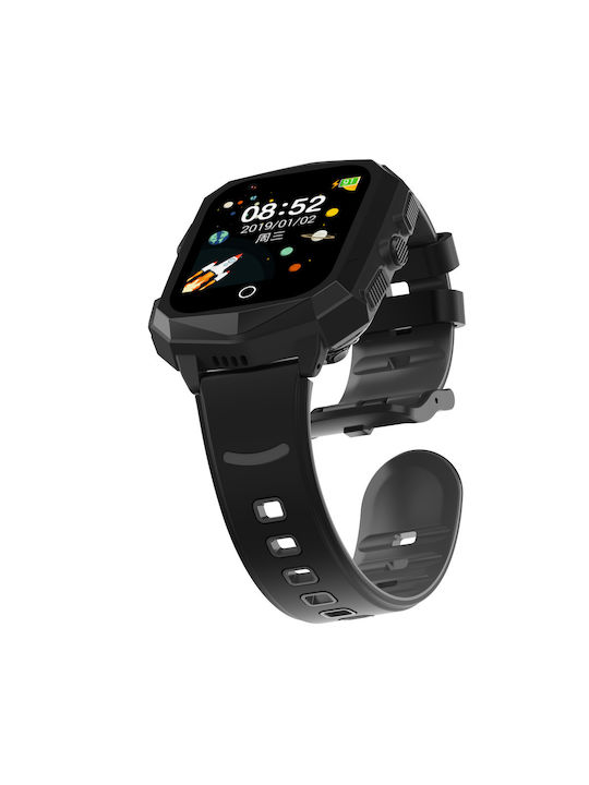 Wonlex Kinder Smartwatch mit Kautschuk/Plastik Armband Schwarz