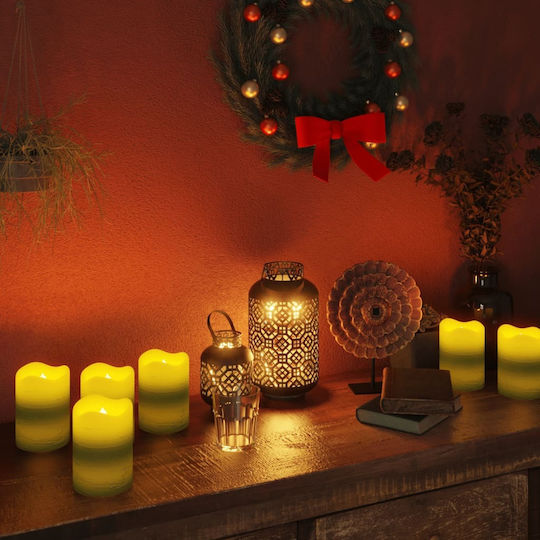 vidaXL Dekorative Lampe Wachs-Politur Grün 24Stück
