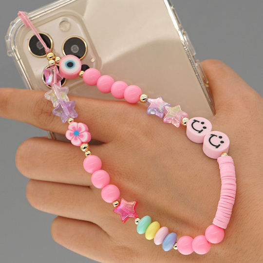 Pink Smile Каишка за китката за Мобилни Телефони Розов 150535 JWC05