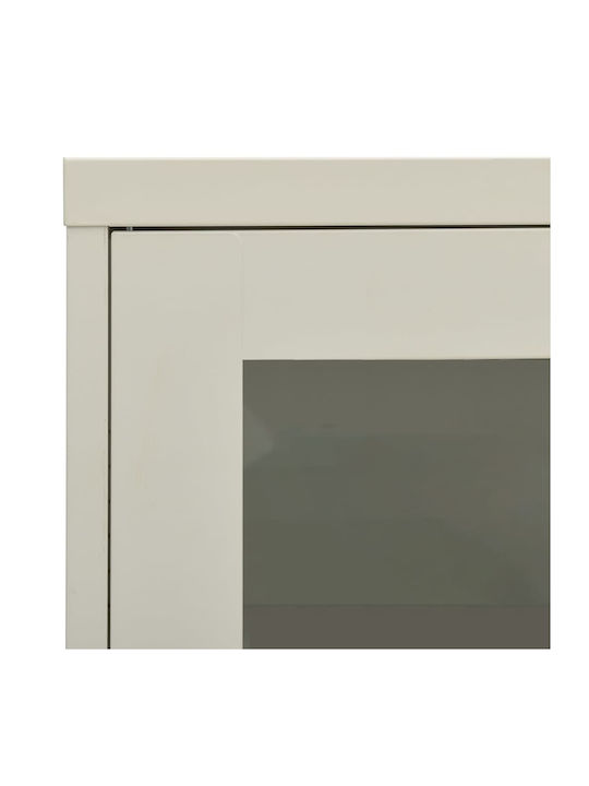 Kleiderschrank Büro mit Schloss Ανοιχτό Γκρι 90x40x70cm