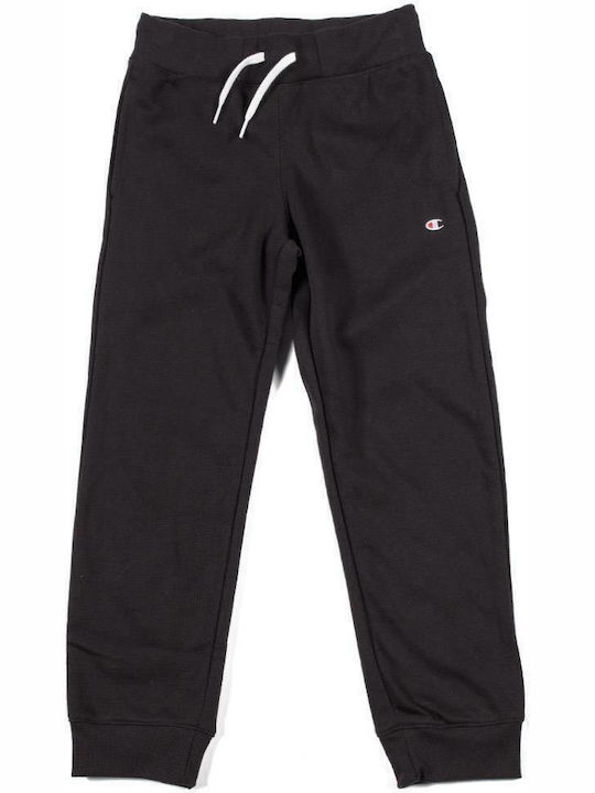 Kids Sweatpants Black Rib Cuff