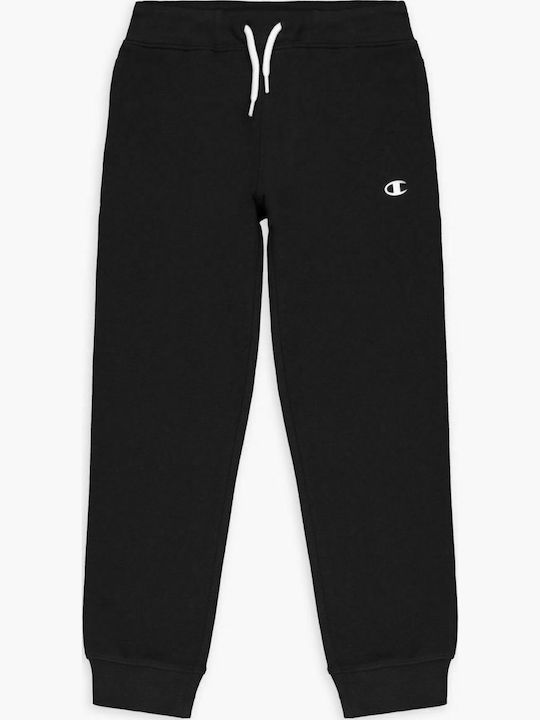 Kids Sweatpants Black Rib Cuff