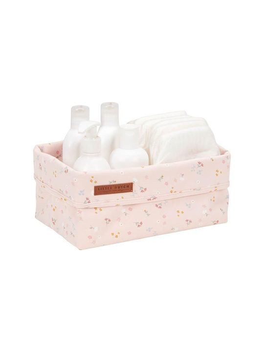 Little Dutch Nursery Storage Basket Little Flowers Rectangle Pink 1pcs