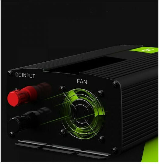 Green Cell Power Inverter für Autos Modifizierte Sinuswelle 600W zur Umwandlung von 24V DC in 230V AC mit 1xUSB
