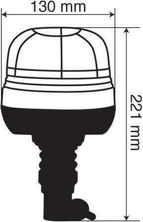 Lampa Auto-Leuchtturm LED 12 / 24V mit Orange Beleuchtung