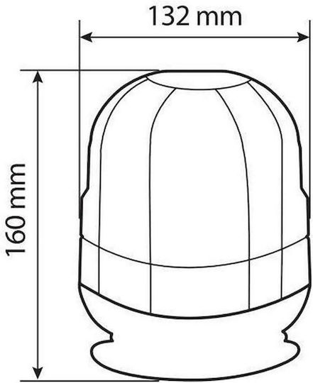 Lampa Auto-Leuchtturm LED 9 - 32V mit Orange Beleuchtung