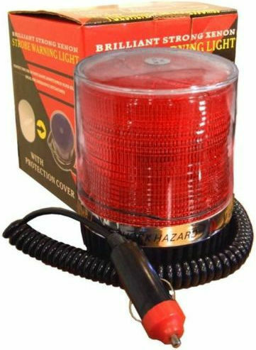Auto Gs Φάρος Αυτοκινήτου 12V 10cm με Κόκκινο Φωτισμό