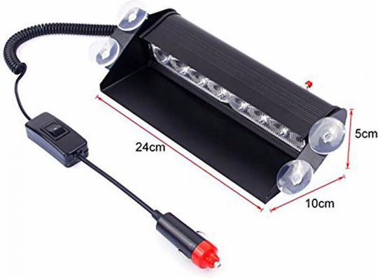 Μπάρα Σήμανσης Αυτοκινήτου LED 12V Αδιάβροχη 27cm με Κόκκινο / Μπλε Φωτισμό