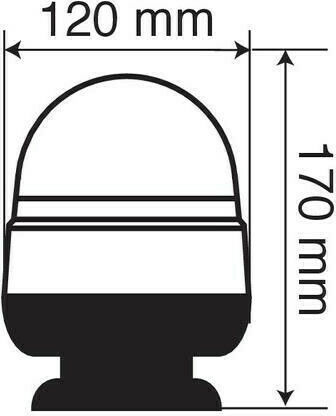 Lampa Auto-Leuchtturm LED 12 / 24V 12cm mit Orange Beleuchtung