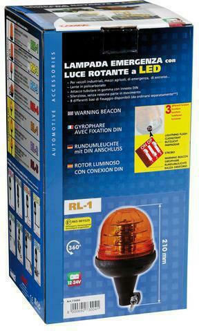 Lampa Auto-Leuchtturm LED 12 / 24V 12.5cm mit Orange Beleuchtung