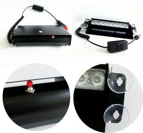 Φάρος Αυτοκινήτου με 8 LED 8W με Βεντούζες και 3 Διαφορετικές Λειτουργίες Φλας