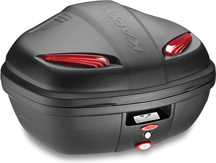 Kappa Moto K47N Manta Monolock Motorcycle Top Case with Red Reflectors 47lt Black Checkmate