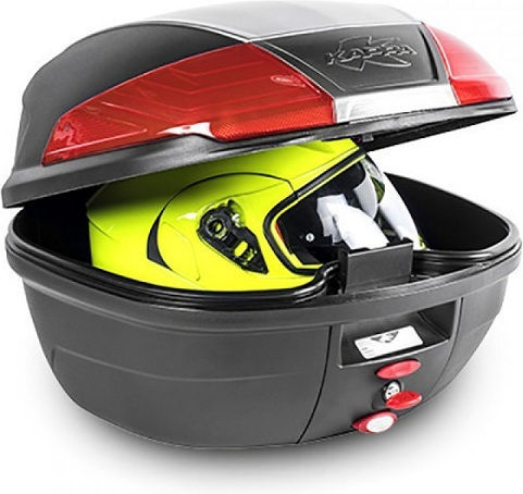 Kappa Moto K400 Monolock Motorradtasche mit Roter Reflexion 40lt Schwarze