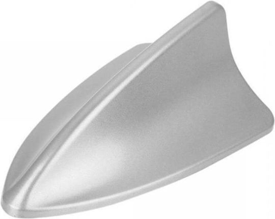 Autoline Car Antenna Roof Shark Shark / Sticker in Silver Color