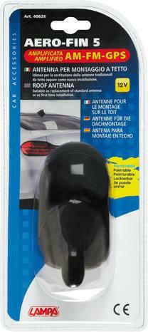 Lampa Κεραία Αυτοκινήτου Οροφής Aero-Fin 5 Shark για Ραδιόφωνο με Ενισχυτή σε Μαύρο Χρώμα