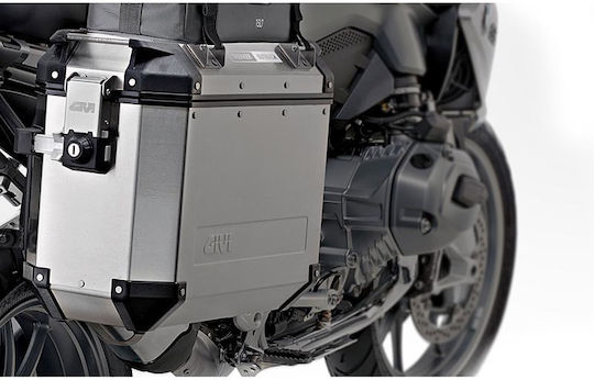 Givi Trekker Outback Monocheie Geanta Laterala pentru Motociclete Stanga Aluminiu 37lt in Gri culoare
