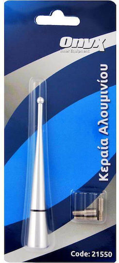 Autoline Car Antenna Roof Onyx Threaded for Radio in Silver Color