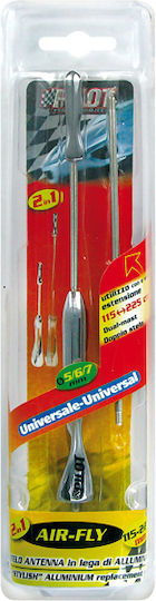 Lampa Car Antenna Roof Threaded Retractable for Radio in Silver Color