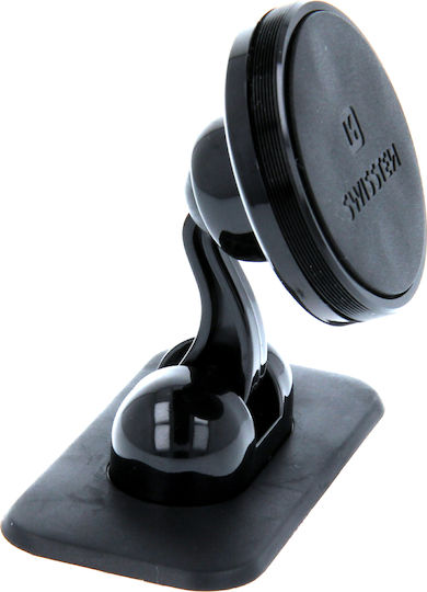Swissten S-GRIP DASHBOARD DM6 Suport Auto pentru Telefon cu magnet Neagră