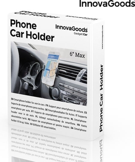 InnovaGoods Suport Auto pentru Telefon cu cârlige reglabile Neagră