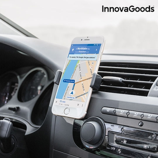 InnovaGoods Suport Auto pentru Telefon cu cârlige reglabile Neagră