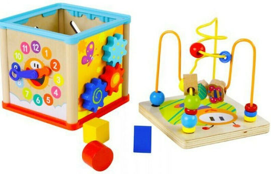 Top Bright Jucărie de Sortare a Formelor Center Cube din Lemn pentru 12++ Luni