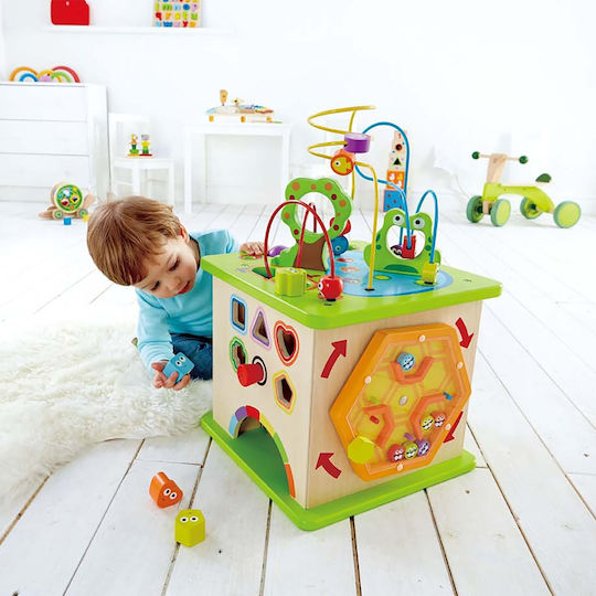 Hape Activity Cube Country Critters Play Cube made of Wood with Sounds for 12++ Months
