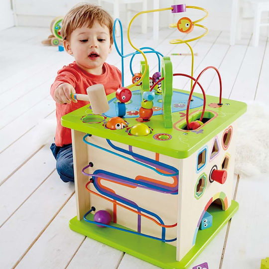 Hape Activity Cube Country Critters Play Cube made of Wood with Sounds for 12++ Months