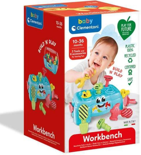Baby Clementoni Играчка с чукче Работна маса със светлина за 10++ месеца