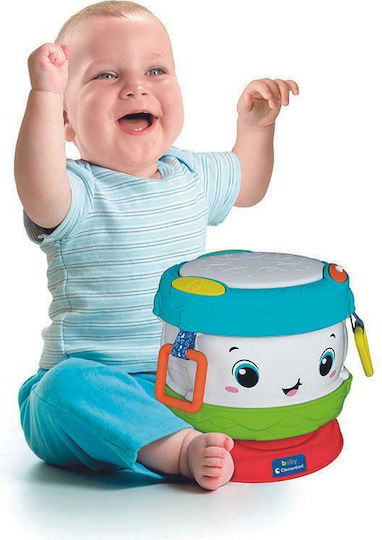 Baby Clementoni Musical Instrument Activity Baby Drum with Music for 10++ Months