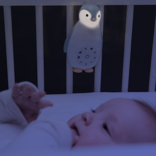 Zazu Играчка за сън Zoe The Penguin с бели шумове и светлина за 0++ месеца