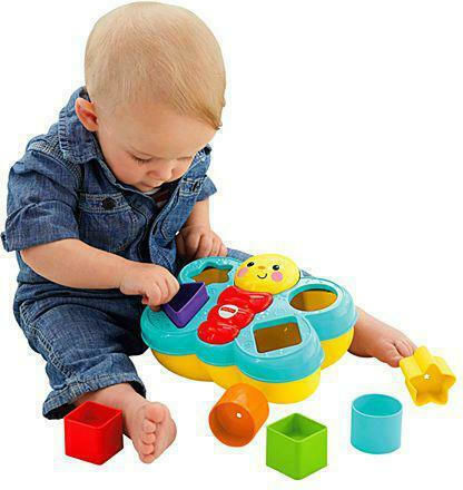 Fisher Price Jucărie de Sortare a Formelor Fluture cu Forme pentru 6++ Luni