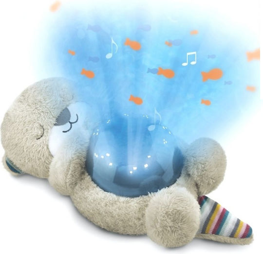 Zazu Sleep Toy Projector Otto the Otter made of Fabric with White Noise and Light for 0++ Months