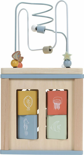 Little Dutch Shape Sorting Toy Activity Cube Ocean made of Wood with Music for 18++ Months