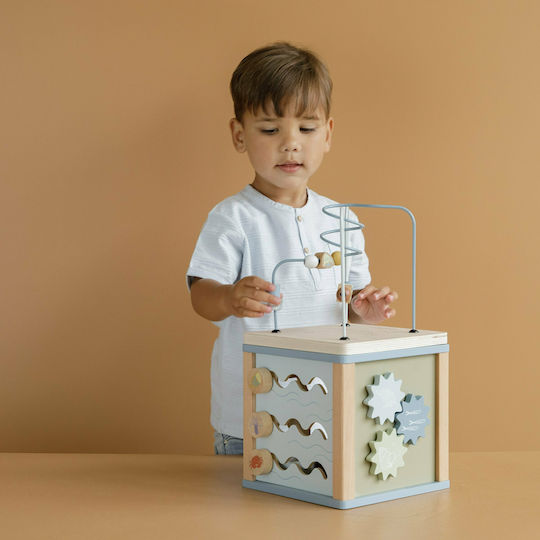 Little Dutch Shape Sorting Toy Activity Cube Ocean made of Wood with Music for 18++ Months