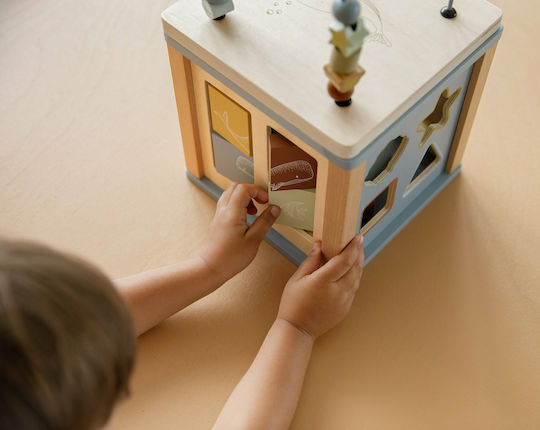 Little Dutch Shape Sorting Toy Activity Cube Ocean made of Wood with Music for 18++ Months